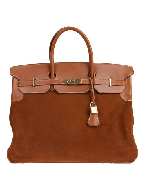 Sac Hermes Birkin 40 bi-matière gold