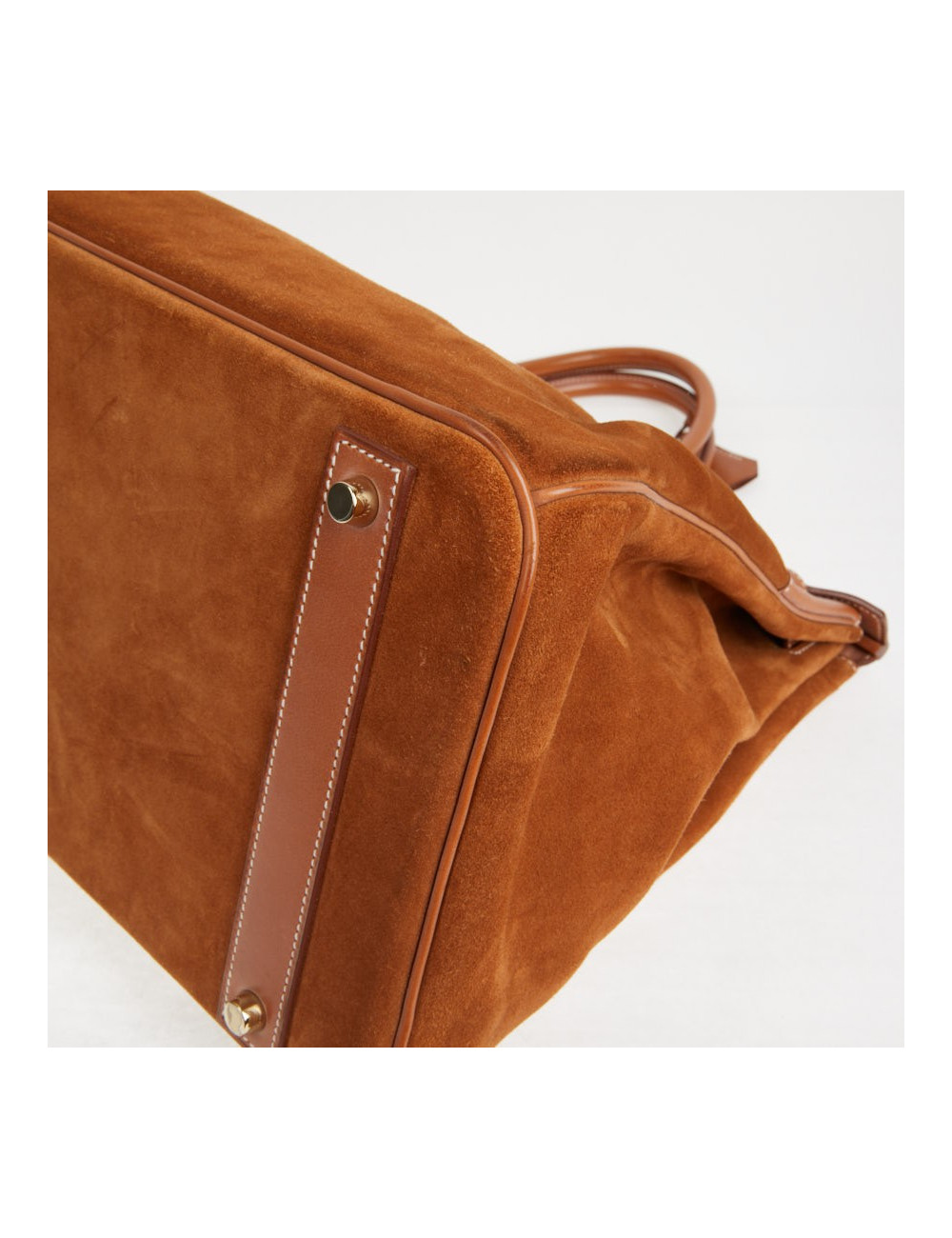 Sac Hermes Grizzly Birkin 40 bi-matière gold