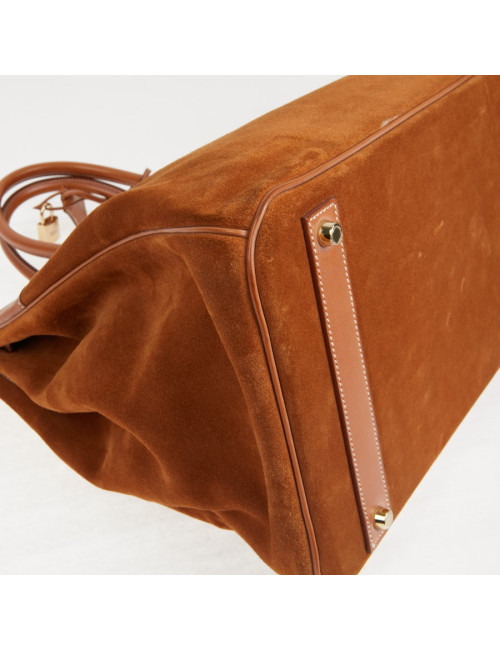 Sac Hermes Birkin 40 bi-matière gold