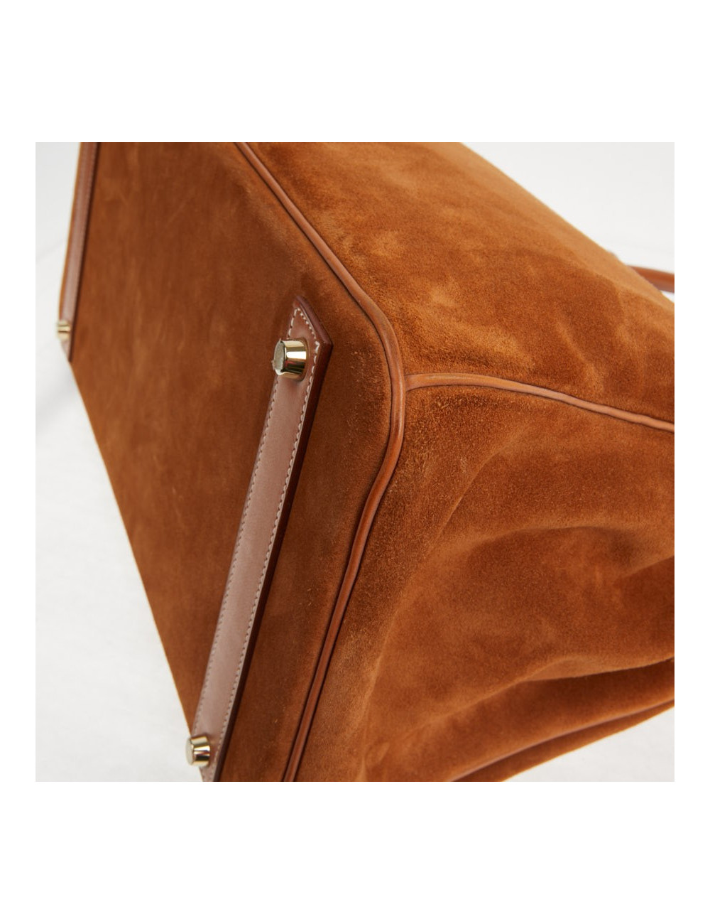 Sac Hermes Grizzly Birkin 40 bi-matière gold