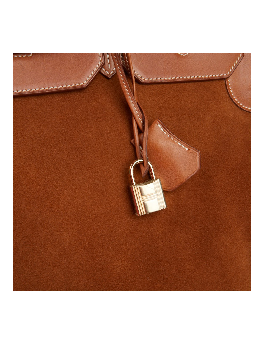 Sac Hermes Birkin 40 bi-matière gold