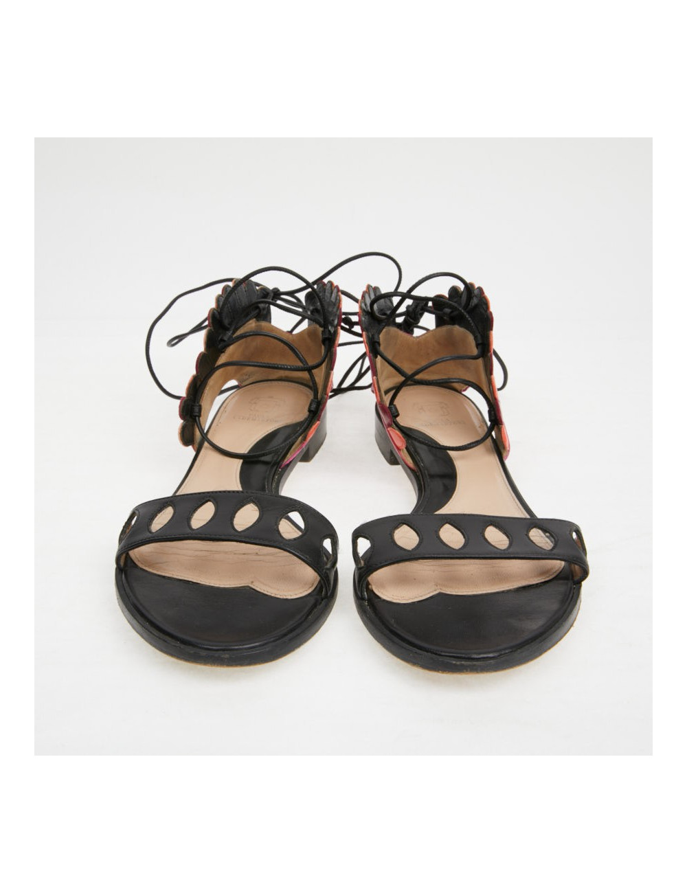 Sandales T 38 PAULA CADEMARTORI cuir multicolore