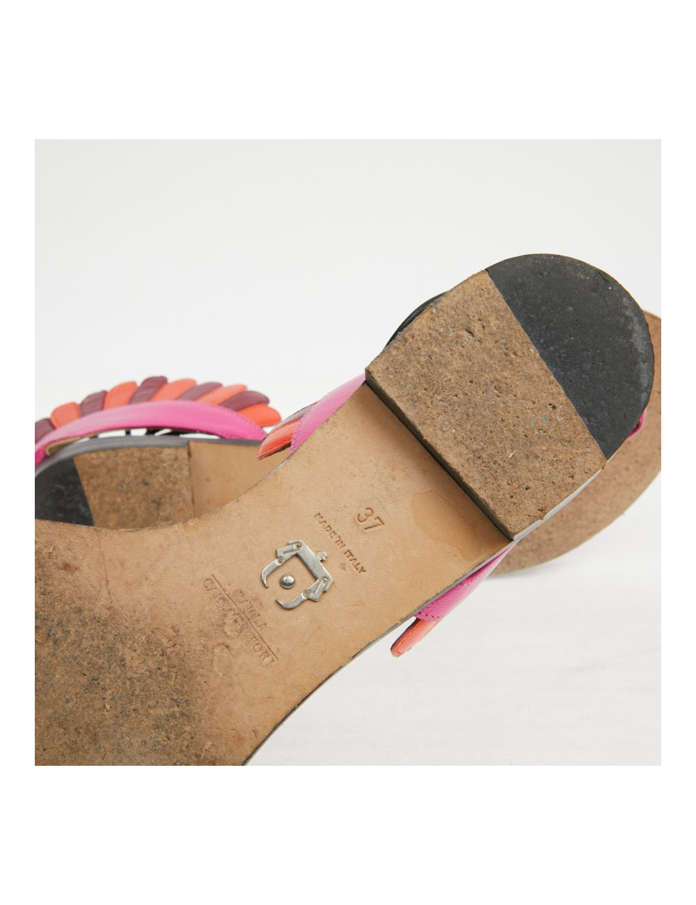 Sandales T 38 PAULA CADEMARTORI cuir multicolore