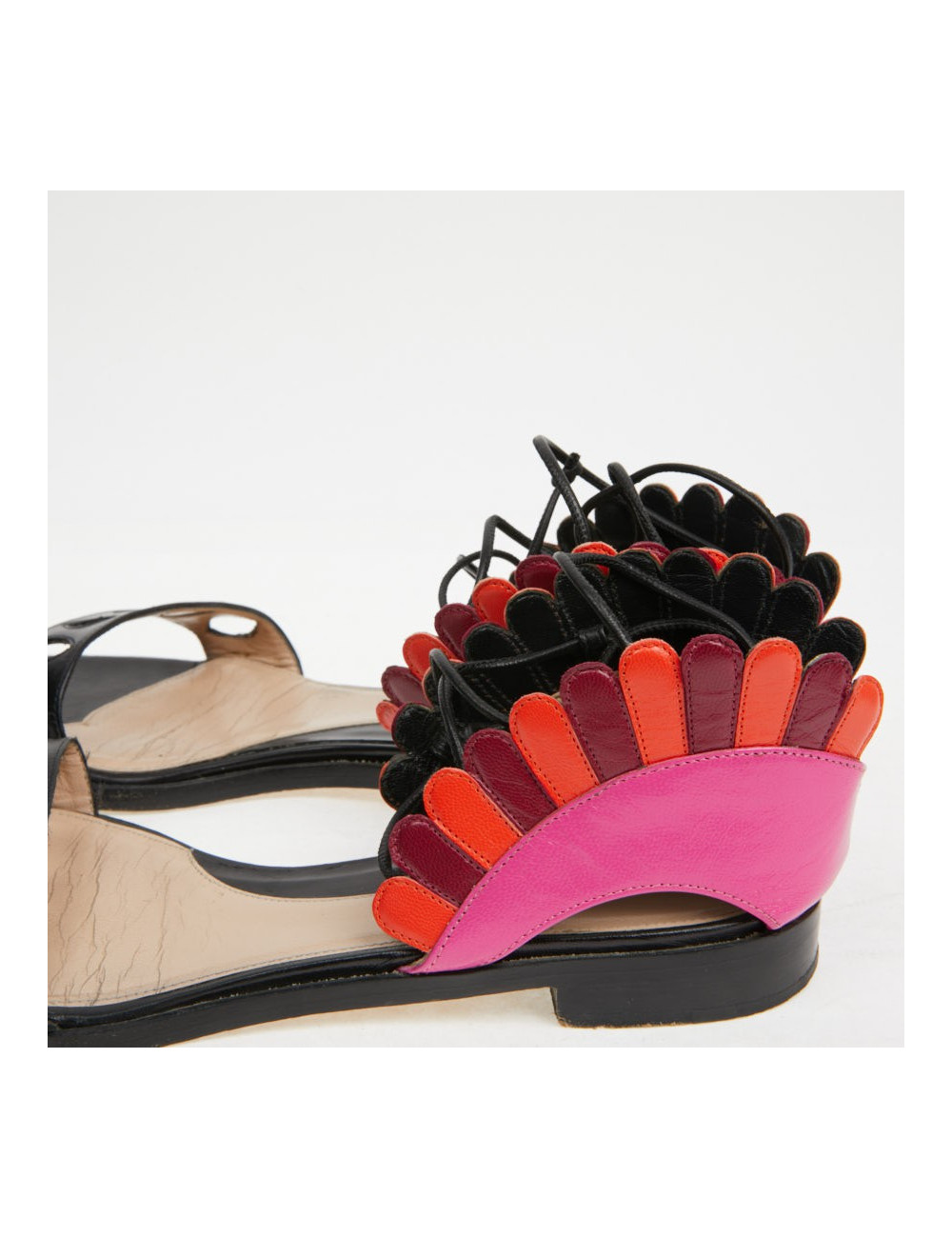 Sandales T 38 PAULA CADEMARTORI cuir multicolore