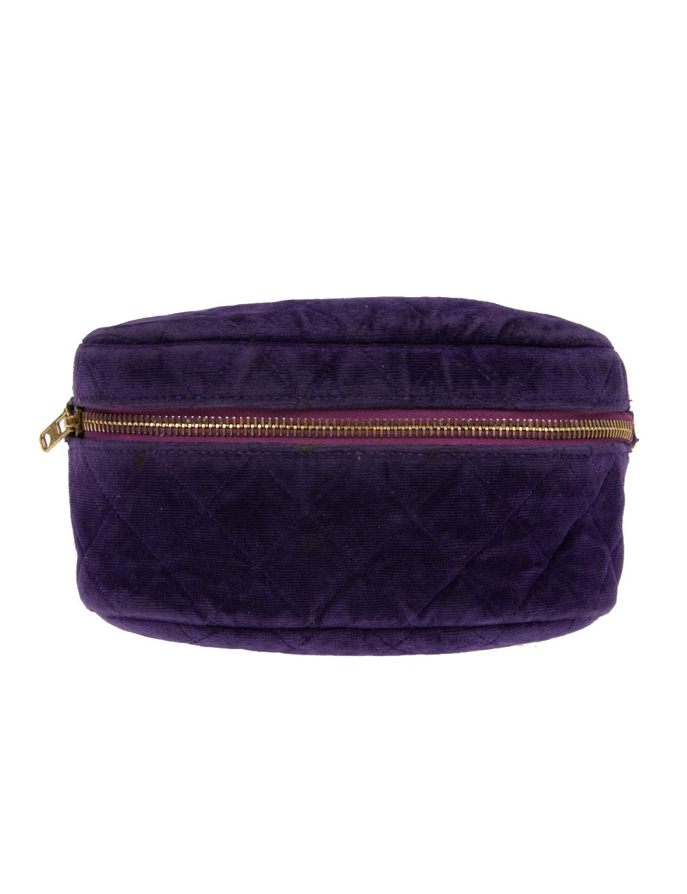Ceinture banane CHANEL velours violet Vintage