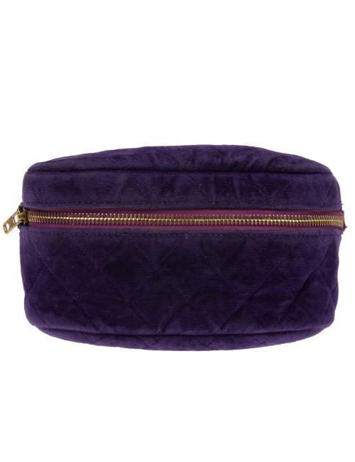 Ceinture banane CHANEL velours violet Vintage