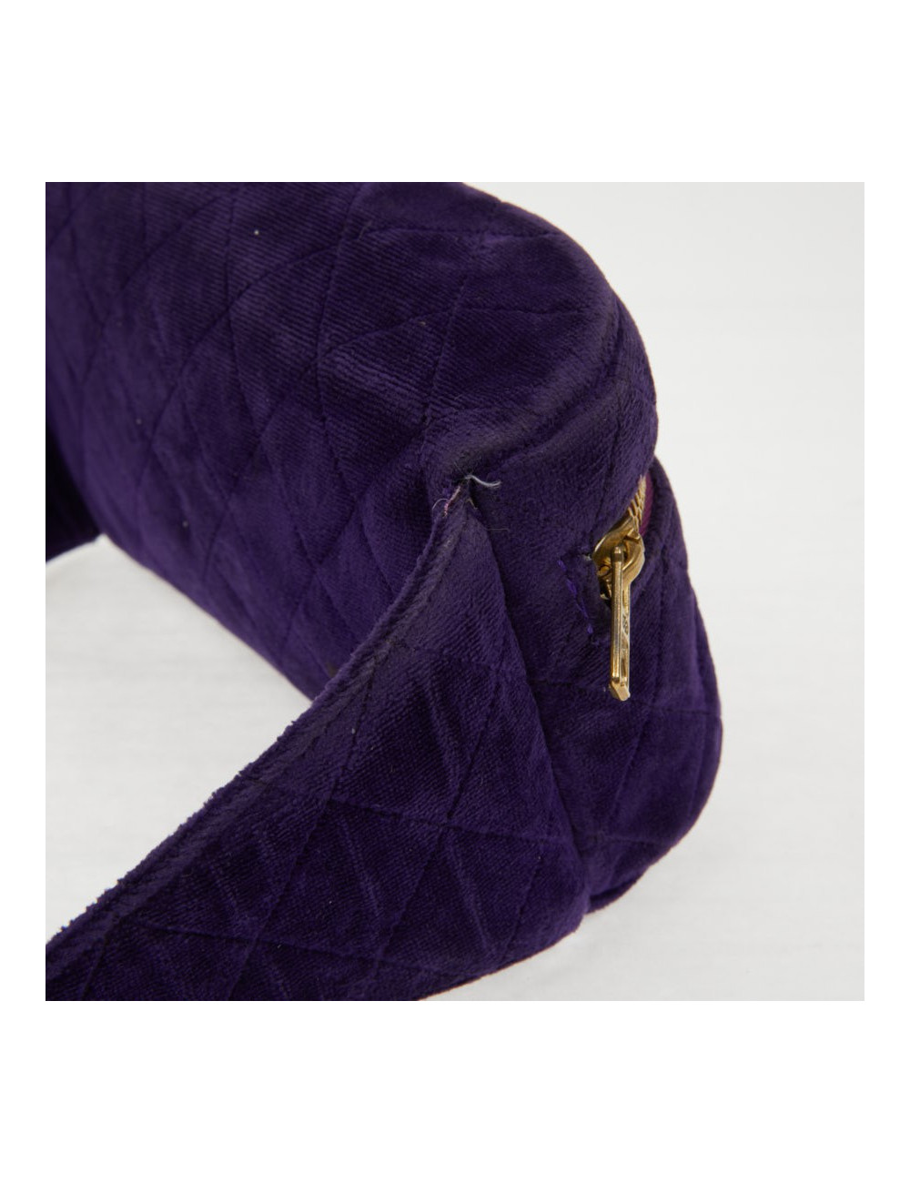 Ceinture banane CHANEL velours violet Vintage