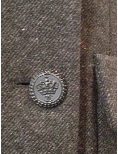 Manteau CHANEL laine et soie T42