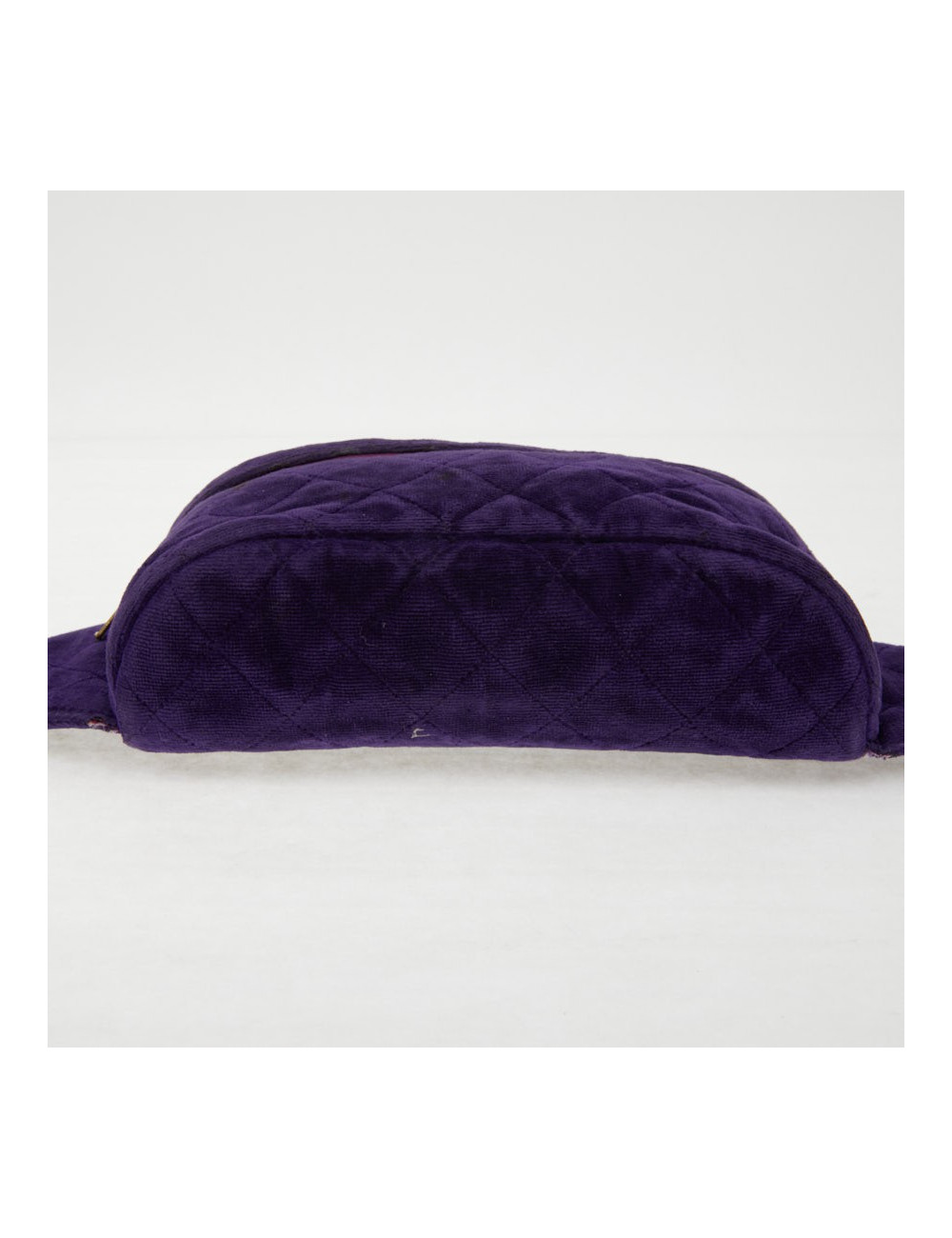 Ceinture banane CHANEL velours violet Vintage