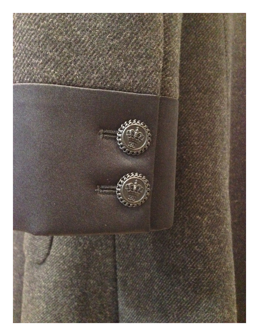 Manteau CHANEL laine et soie T42