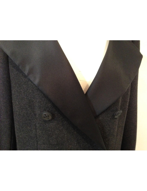 Manteau CHANEL laine et soie T42