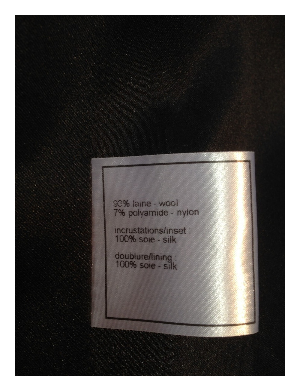 Manteau CHANEL laine et soie T42