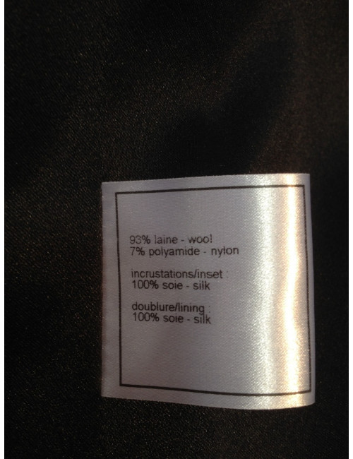 Manteau CHANEL laine et soie T42