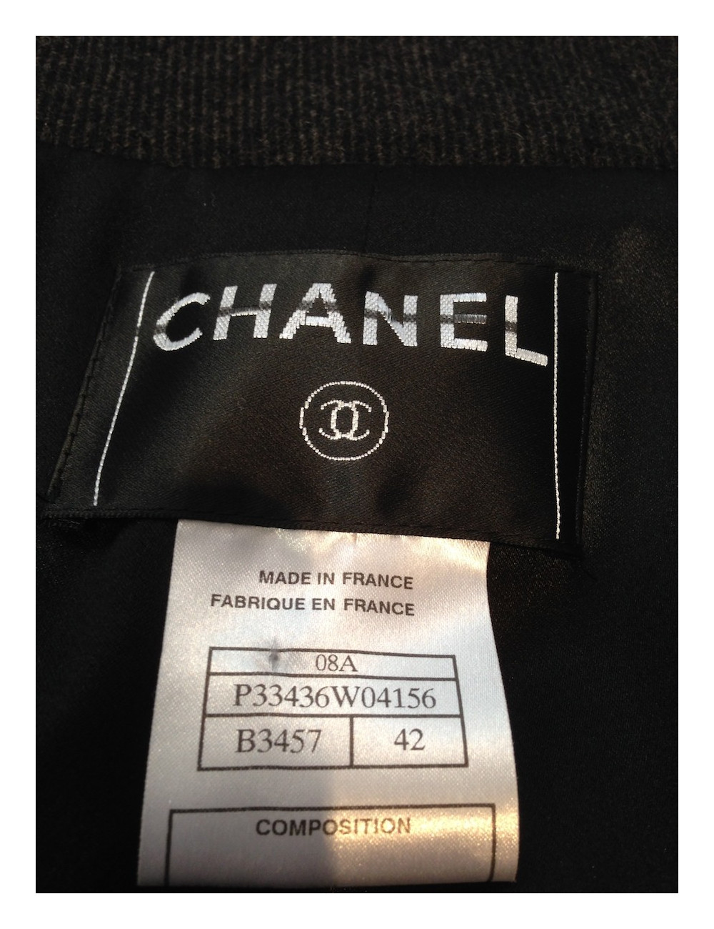 Manteau CHANEL laine et soie T42