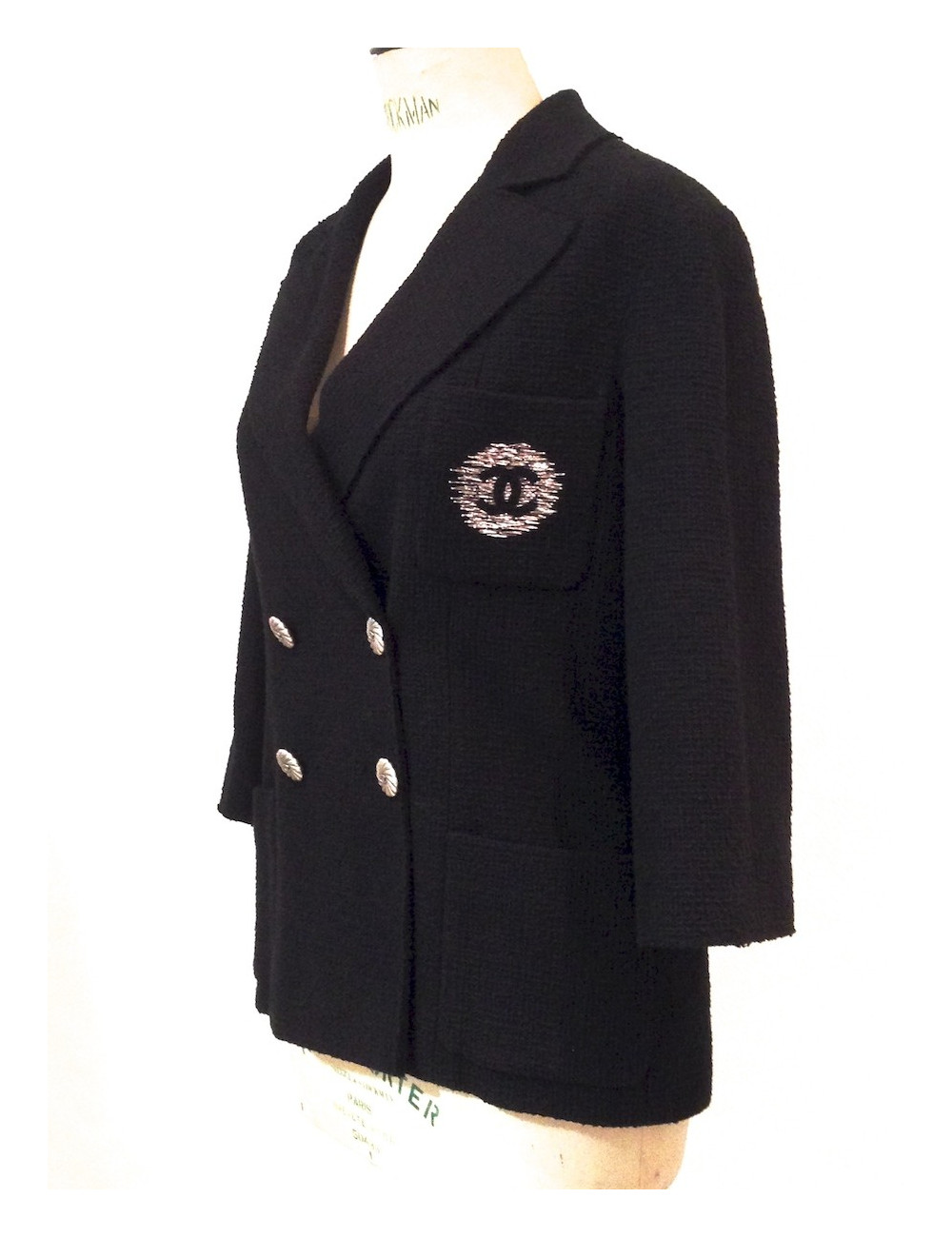 Veste croisé CHANEL avec Blazon T40