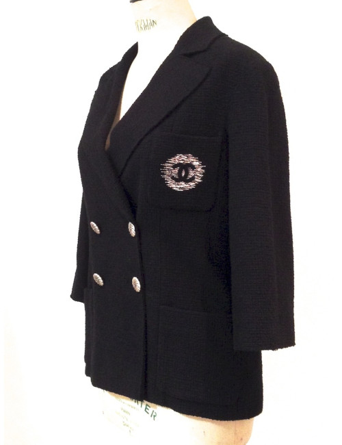 Veste croisé CHANEL avec Blazon T40