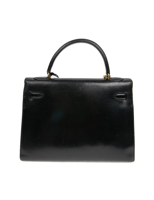  Sac cuir box noir HERMES Kelly 32