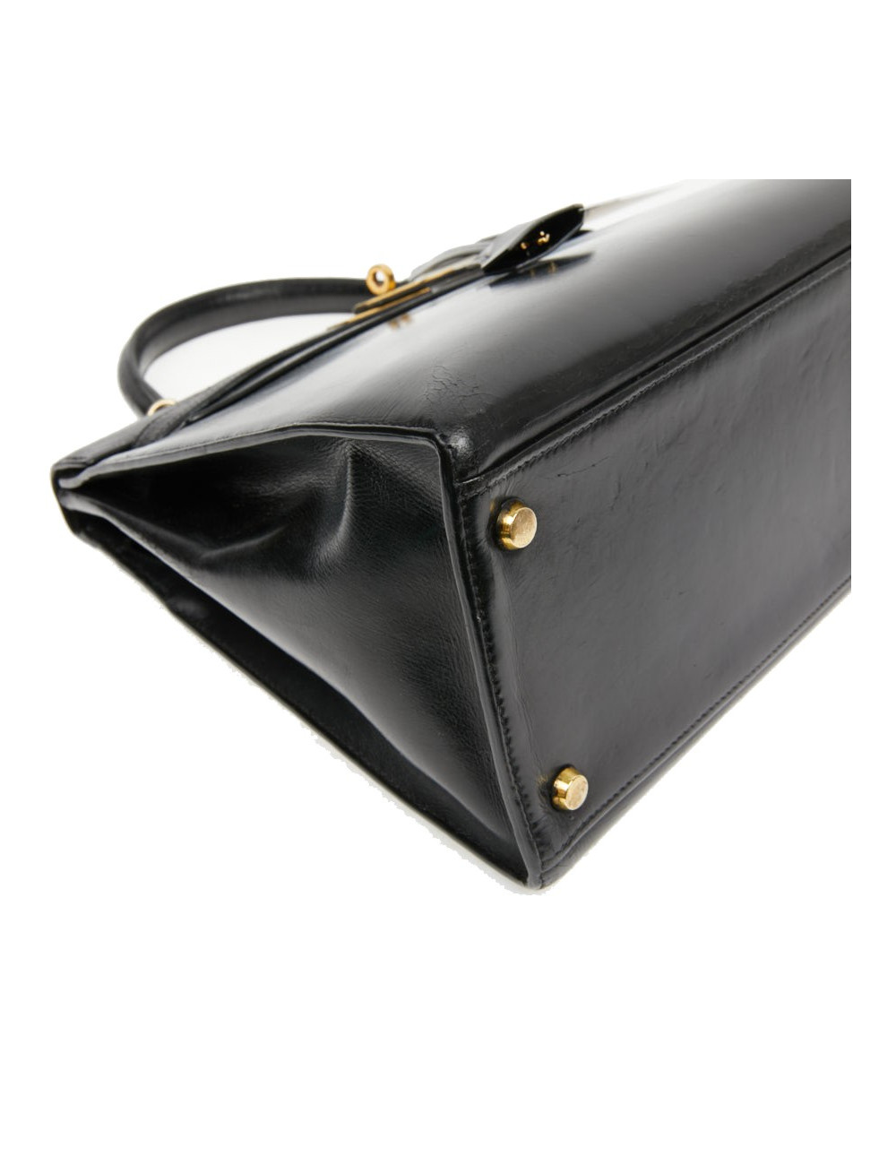  Sac cuir box noir HERMES Kelly 32