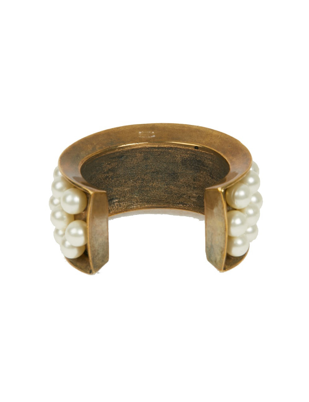 Manchette CHANEL rigide perles nacrées