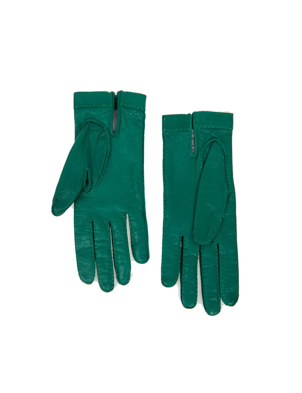 HERMES green lambskin gloves