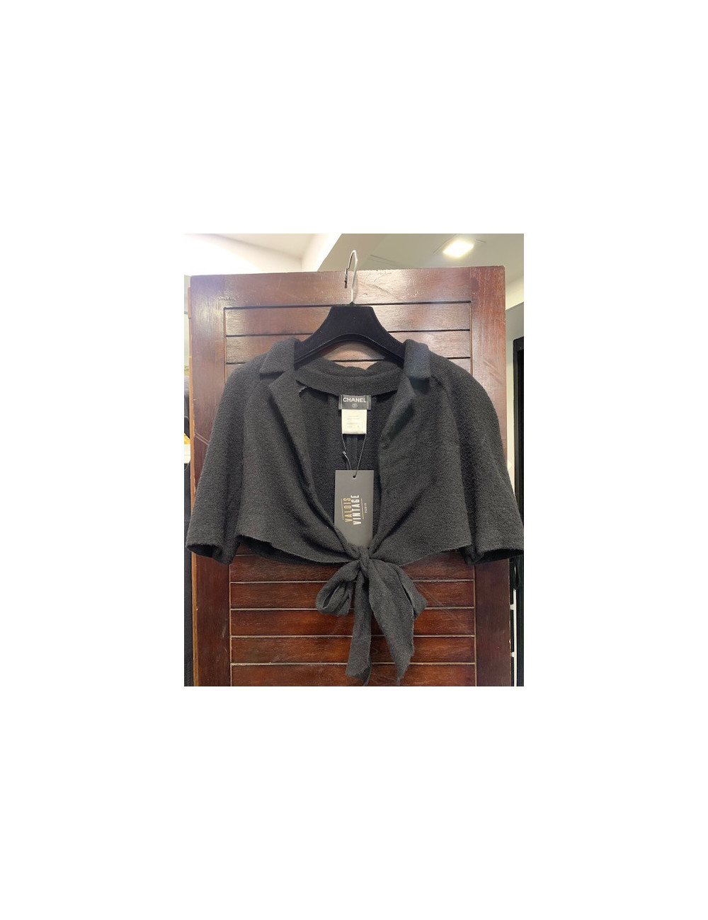 Boléro T 36 CHANEL tweed noir
