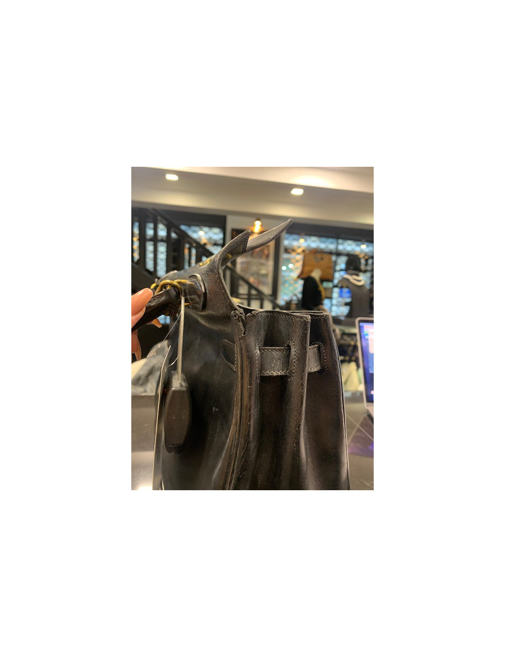 Kelly 32 HERMES box noir Vintage