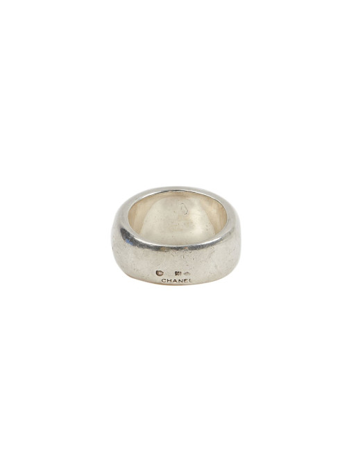 Bague CHANEL T 53 argent massif