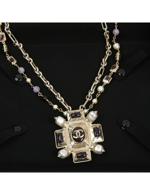 Sautoir CHANEL chaine et croix