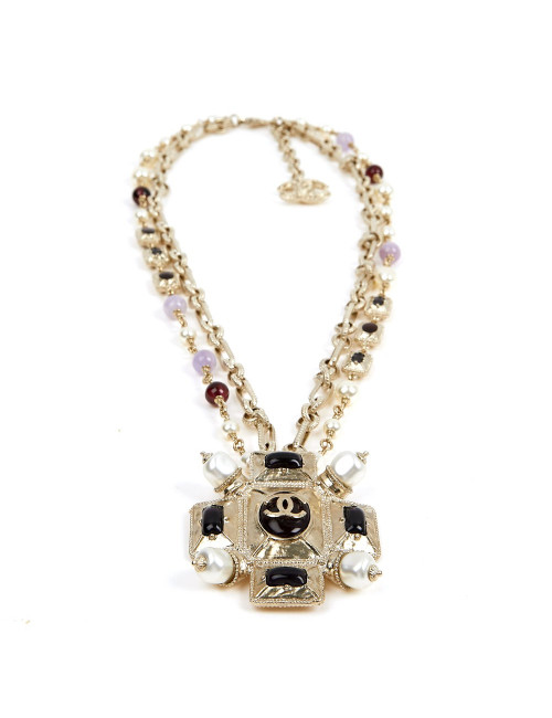 Sautoir CHANEL chaine et croix