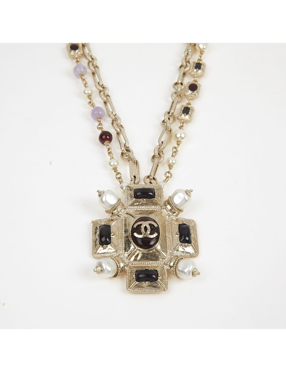 Sautoir CHANEL chaine et croix