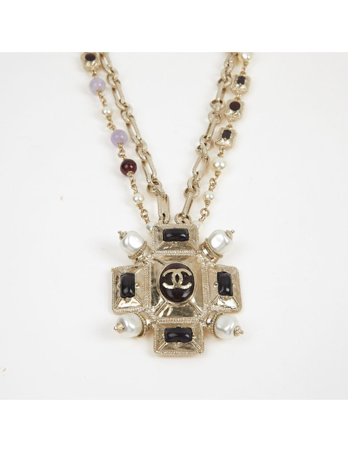 Sautoir CHANEL chaine et croix
