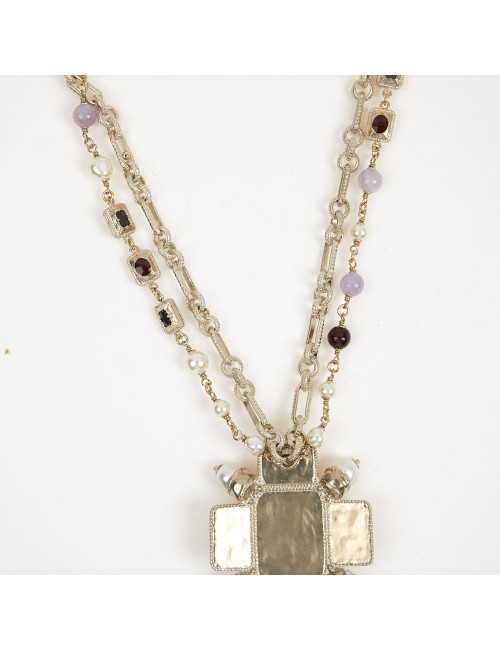 Sautoir CHANEL chaine et croix