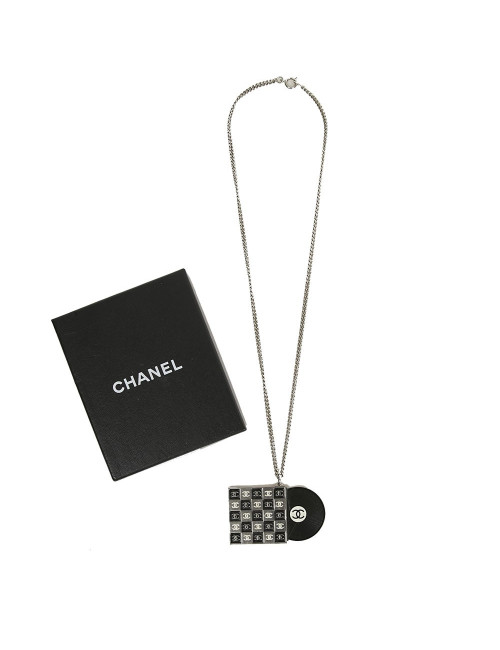 Pendentif CHANEL métal argent