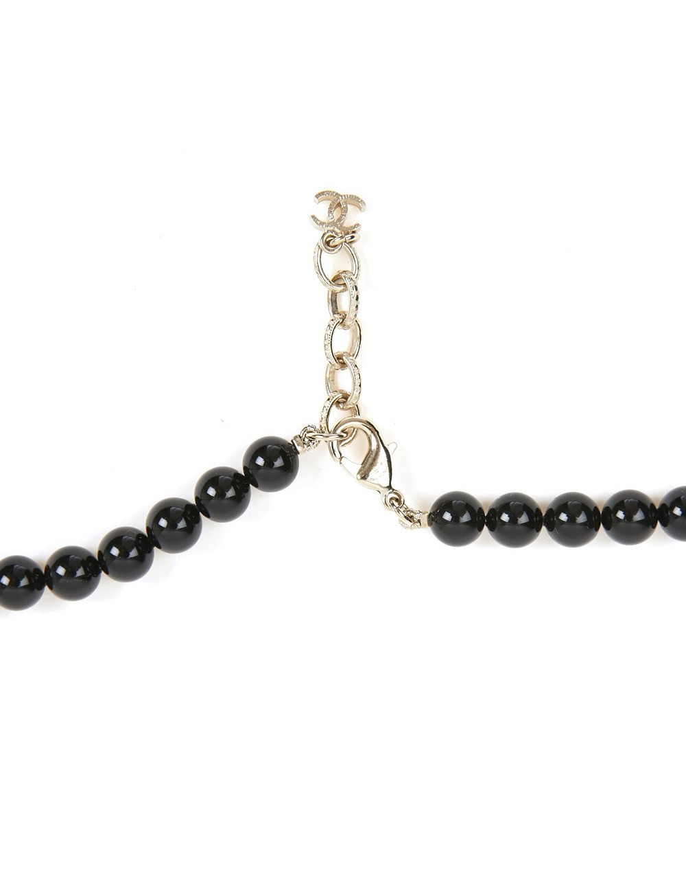 Sautoir CHANEL perles noires