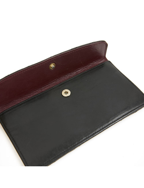 Porte monnaie CHANEL cuir noir 