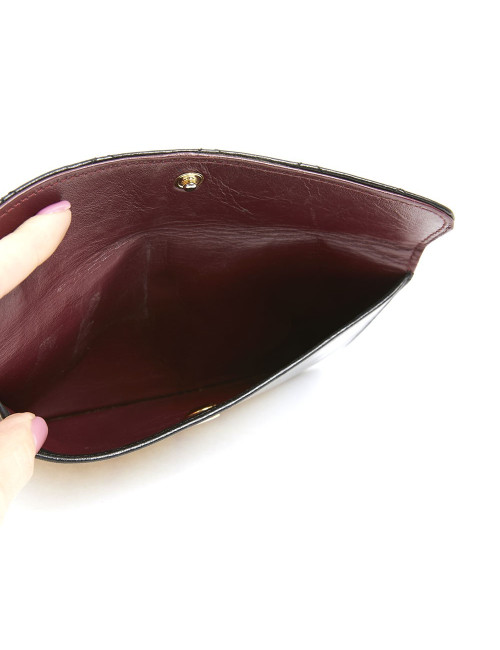 Porte monnaie CHANEL cuir noir 