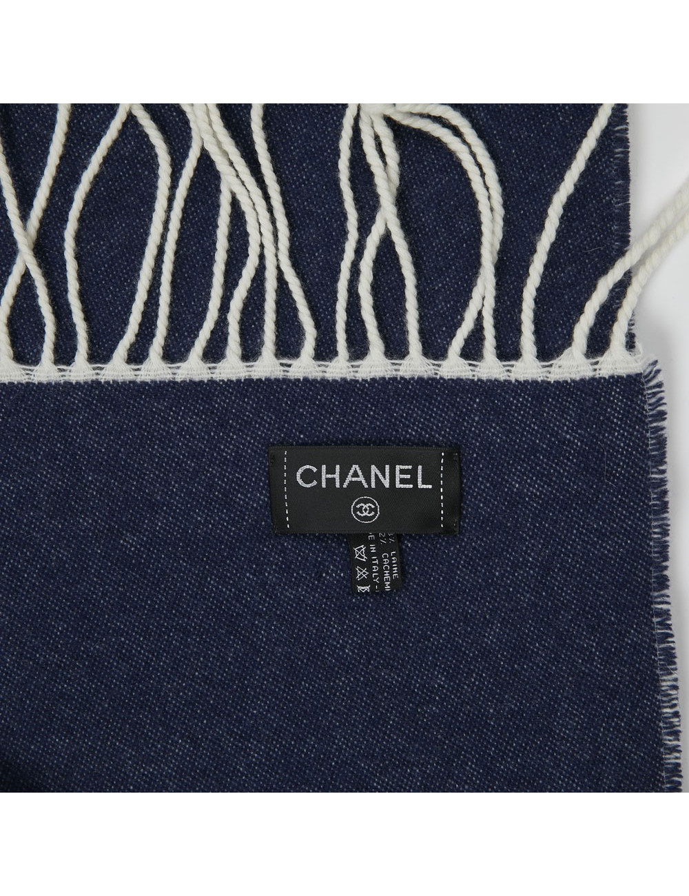 Plaid CHANEL bicolore laine et cachemire