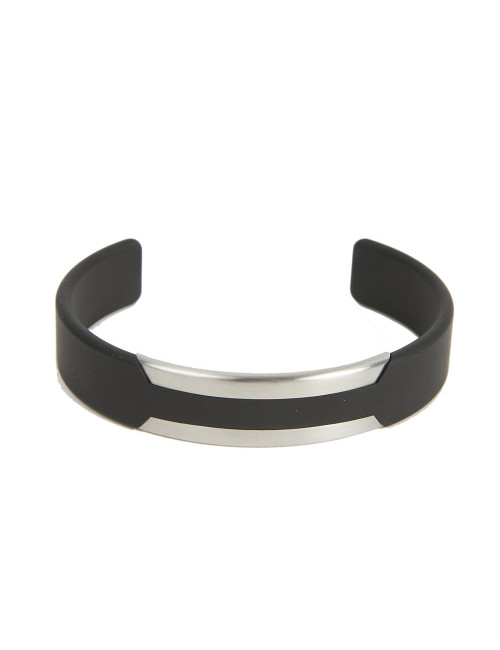 HERMES Rigid Men Bracelet in Two-ton Metal