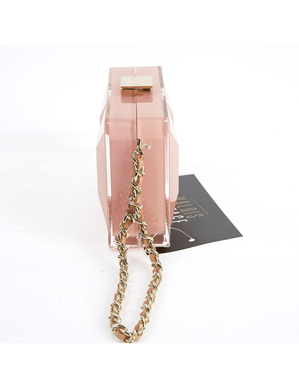 CHANEL Rectangular Clutch in Pink Plexiglass