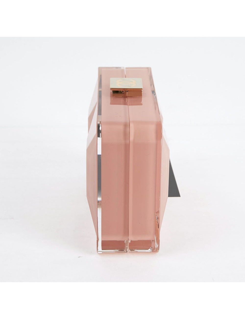 CHANEL Rectangular Clutch in Pink Plexiglass