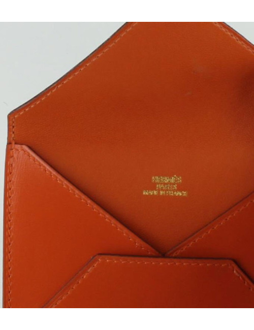 porte-cartes de crédit HERMES orange