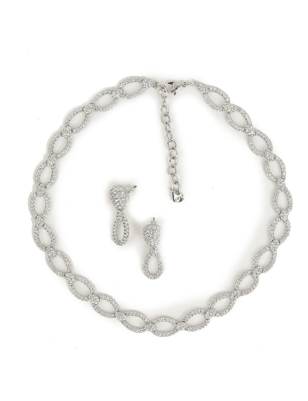 Parure SWAROVSKI ras de cou et boucle d'oreilles