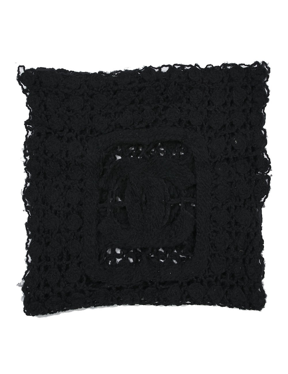 Etole CHANEL tricotée en laine noire