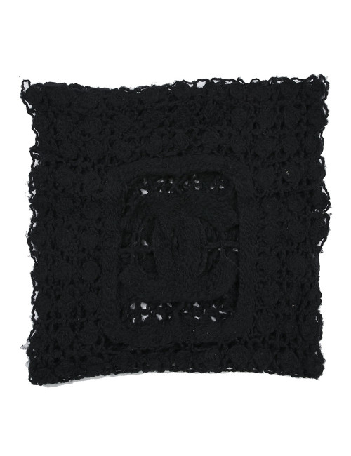 Etole CHANEL tricotée en laine noire
