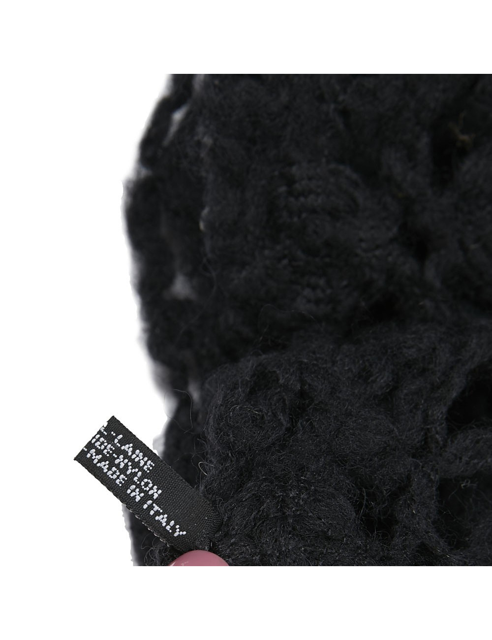 Etole CHANEL tricotée en laine noire