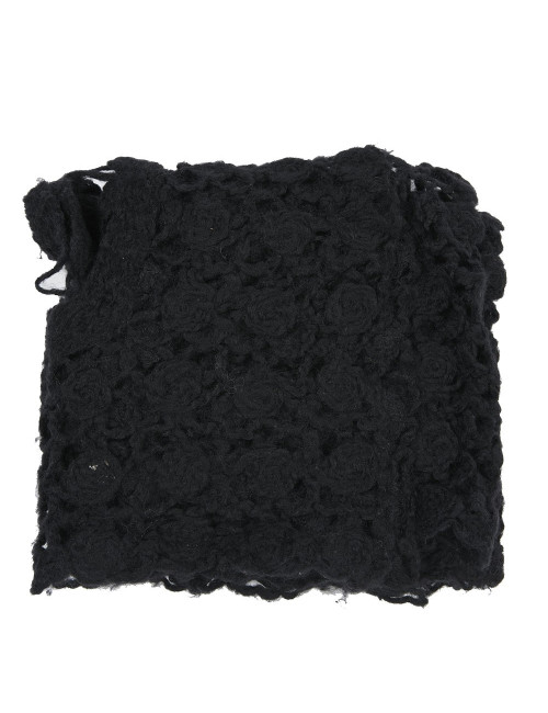 Etole CHANEL tricotée en laine noire