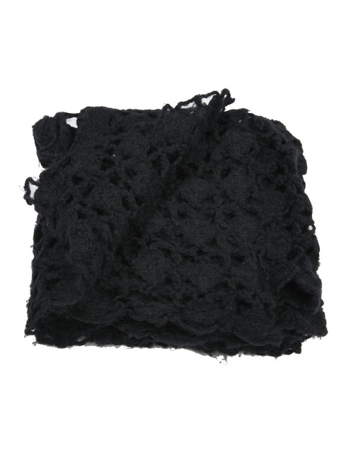 Etole CHANEL tricotée en laine noire