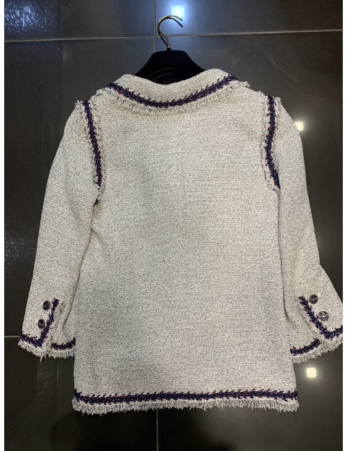 Veste CHANEL T36 bleu argent