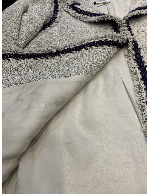 Veste CHANEL T36 bleu argent