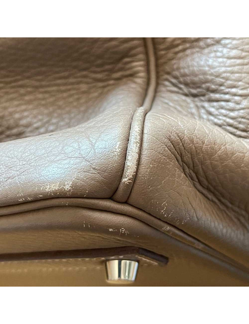 Birkin 40 étoupe cuir grainé